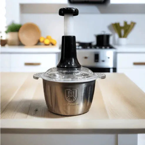 stainless steel push chopper