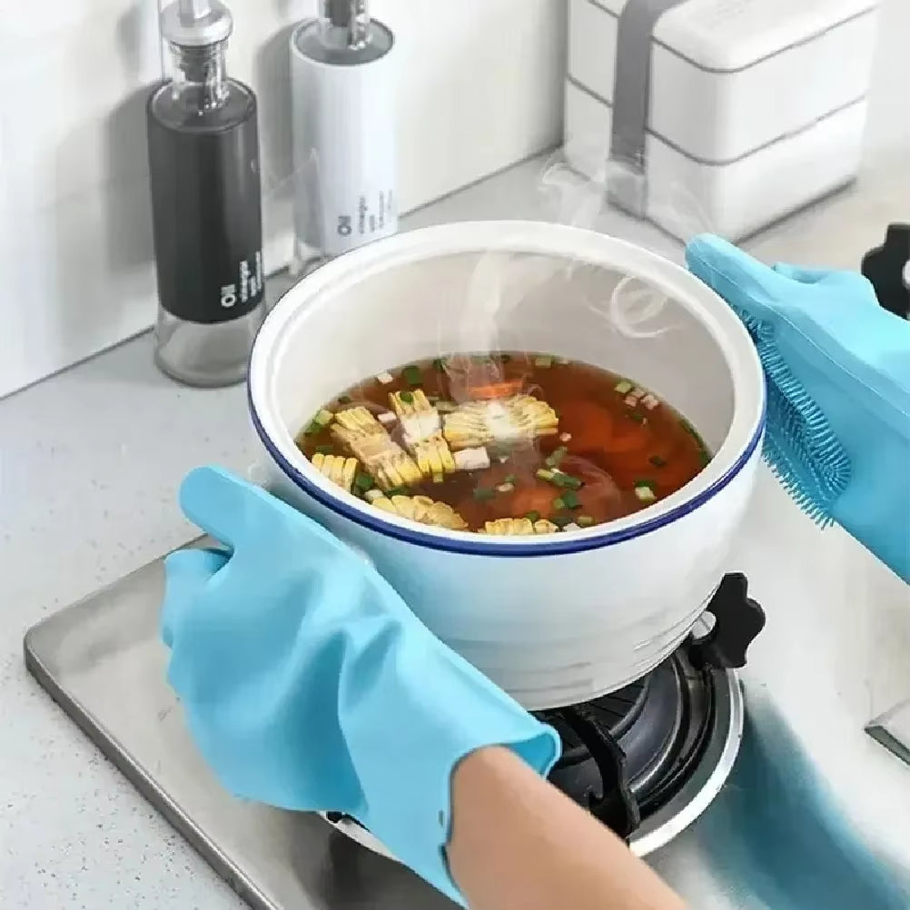 Dishwashing Cleaning Gloves Magic Silicone Rubber