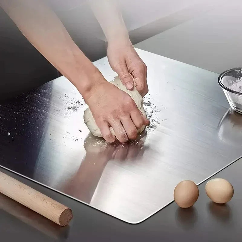 L-shaped folding chopping board stainless steel