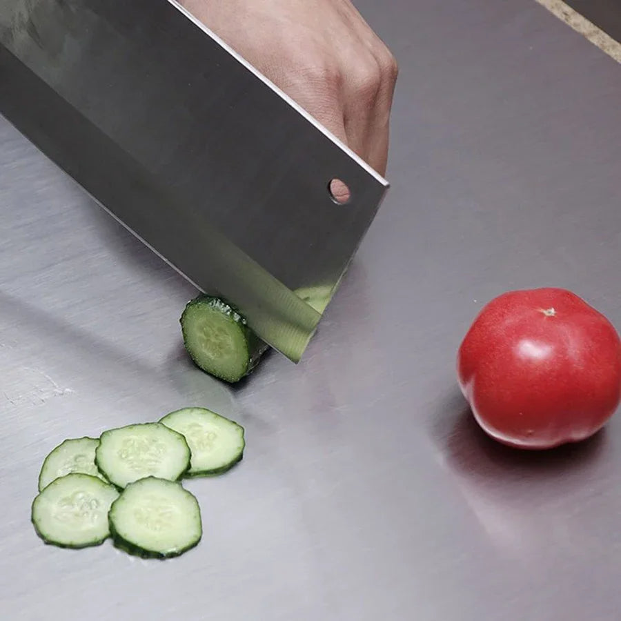 "Premium Stainless Steel Cutting Board + Free Knife Sharpener"