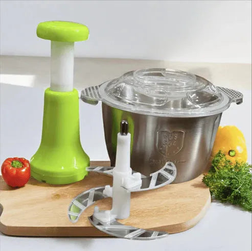 stainless steel push chopper
