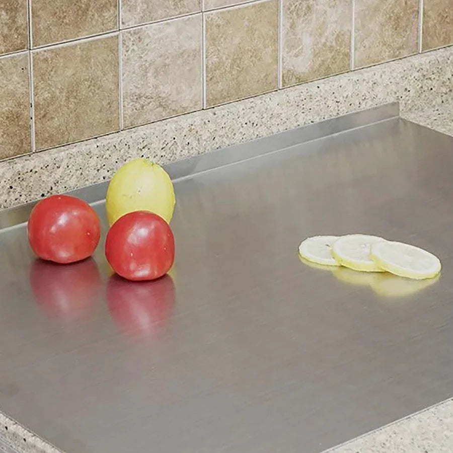 L-shaped folding chopping board stainless steel