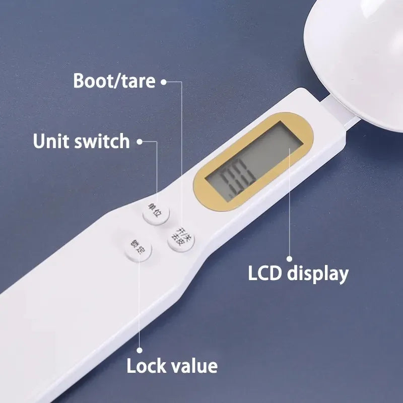 500g/0.1g Portable LCD Digital Kitchen Scale Measuring Spoon