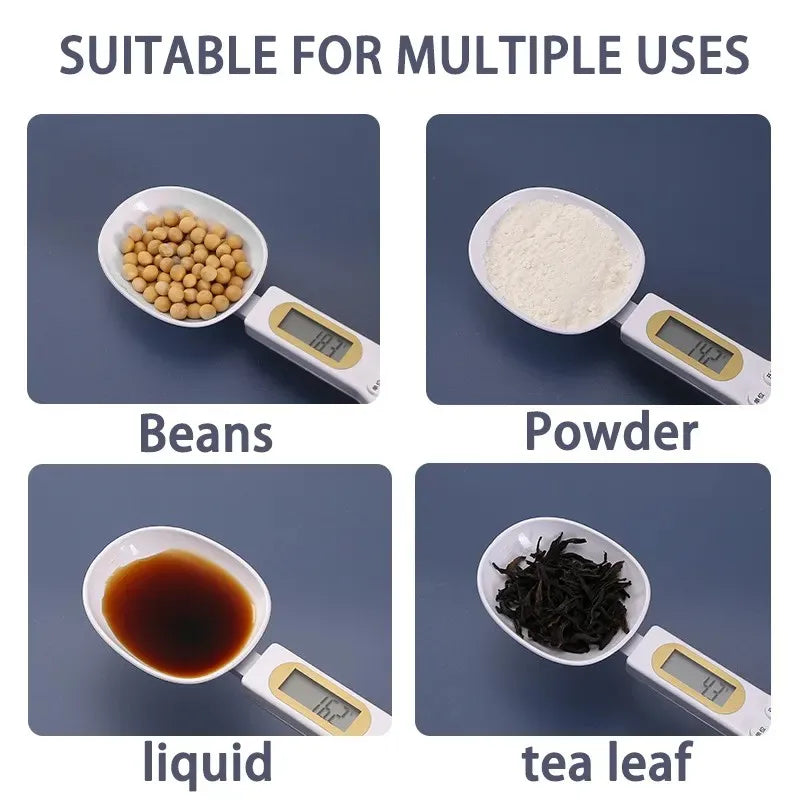 500g/0.1g Portable LCD Digital Kitchen Scale Measuring Spoon