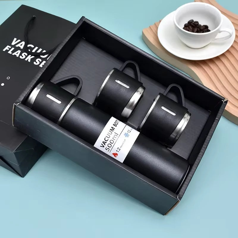 Stainless Steel Vacuum Flask Set