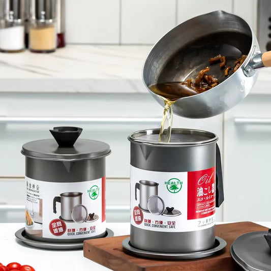 1.4 Kitchen Oil Strainer Pot
