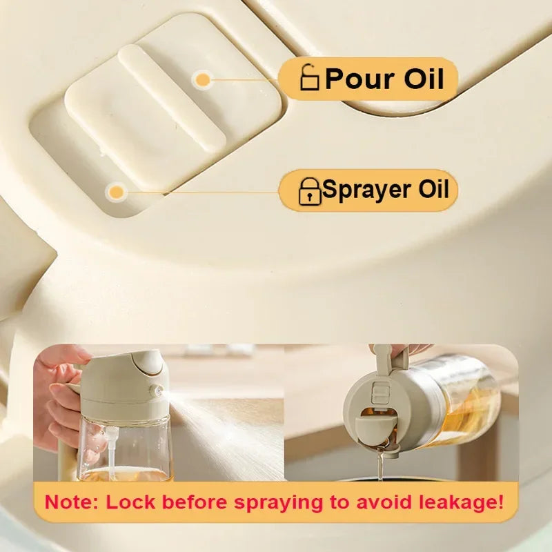 2 in 1 500ml Oil Spray for Kitchen Spray Oil Bottle