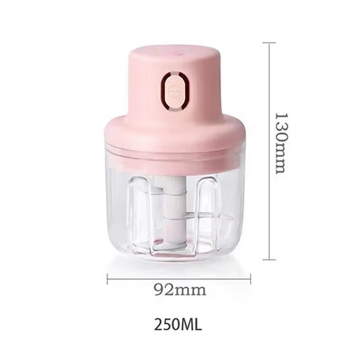 250mL Mini Electric Garlic Chopper USB Charging Powerful Garlic Mincer