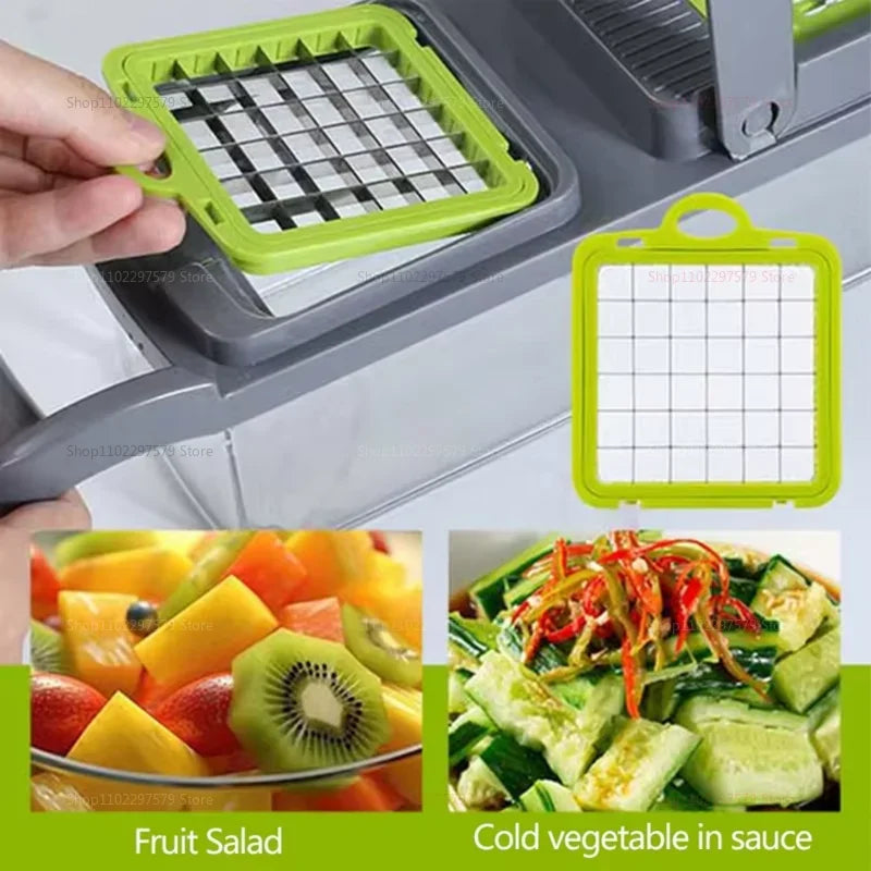 Multifunctional Portable Kitchen Chopper Vegetable Shredder Slicer, Potato Carrot Grater, Fruit Veggie