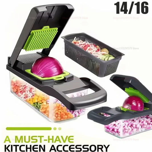 Multifunctional Portable Kitchen Chopper Vegetable Shredder Slicer, Potato Carrot Grater, Fruit Veggie