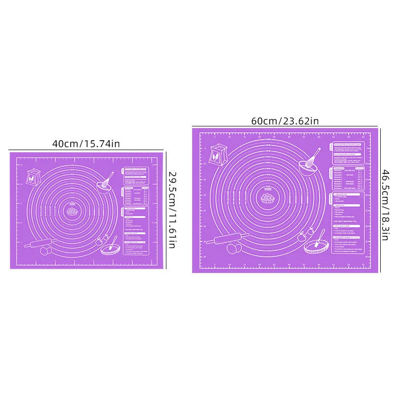 60cm Silicone Pad Baking Mat Sheet Kneading Dough Mat for Kitchen