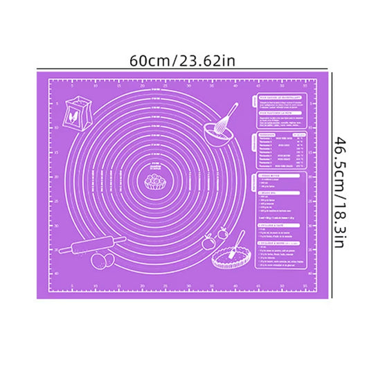 60cm Silicone Pad Baking Mat Sheet Kneading Dough Mat for Kitchen